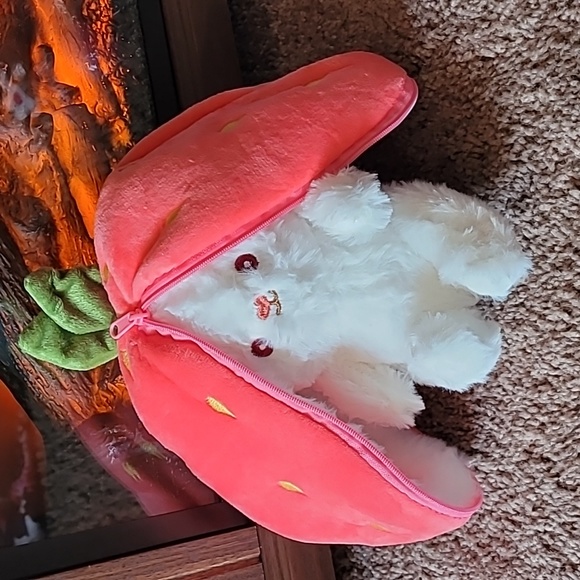 Strawberry rabbit Strawberry rabbit Strawberry stuffed animal rabbit Strawber🍓 - Picture 4 of 17